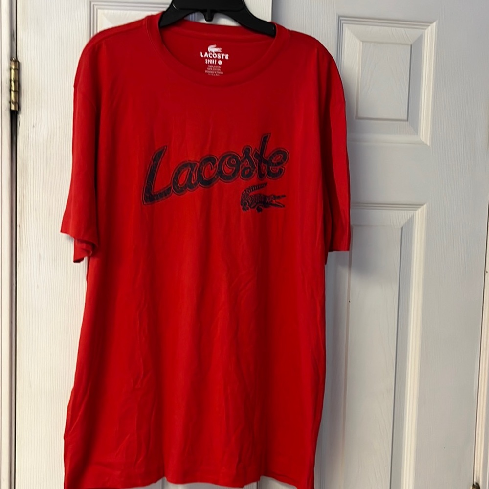 Lacoste Sport Red and Navy Tshirt
